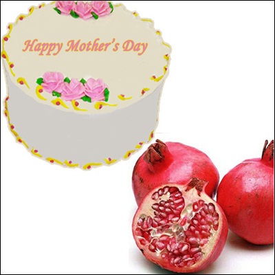 "Round shape Fresh fruit cake - 2 kgs - Click here to View more details about this Product
